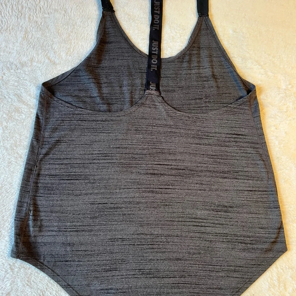 Nike Women's Heather Charcoal Racerback Tank Top